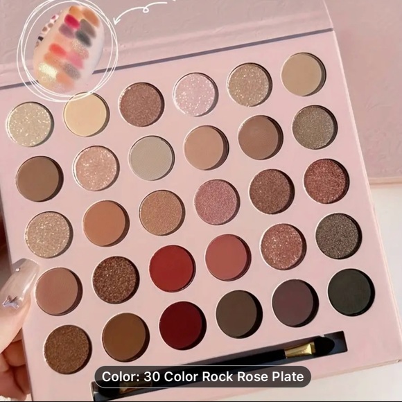 30 Colors Eyeshadow Palette Golden Brown Color Tone Matte Pearly Glitter w/brush - Picture 2 of 3